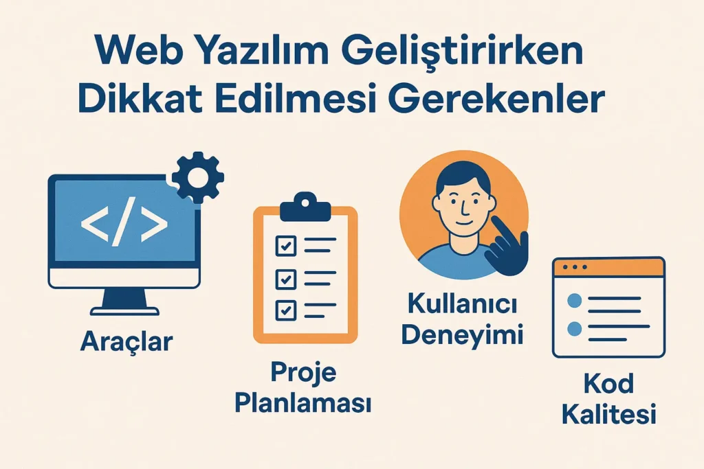 web yazılım geliştirirken dikkat edilmesi gereken
